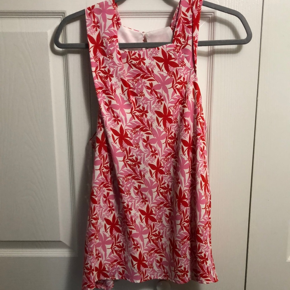 Entro Red and Pink Sleeveless Tank Top